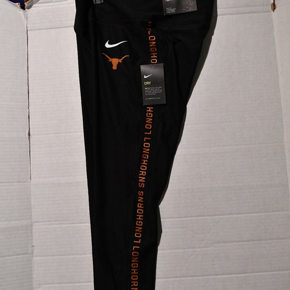 TEXAS LONGHORNS NIKE Black Leggings Tights PANTS NCAA Women's S-XL NWT 60.00 NIP - Picture 2 of 12